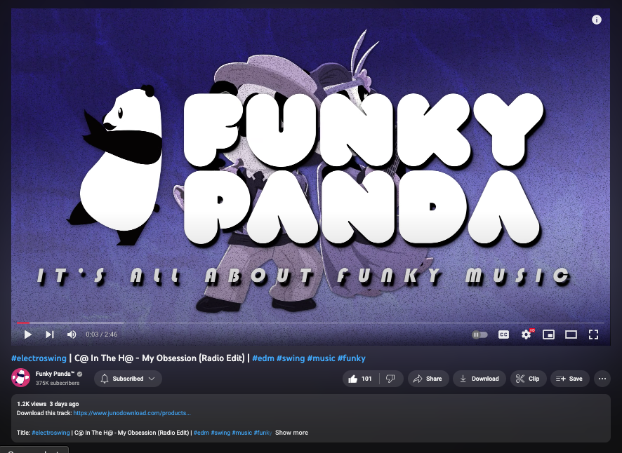 RagtimeRecords's tweet photo. Big shout out to @FunkyPanda for uploading My Obsession by @CatRagtime! Always a pleasure being a part of #SwingInSpring π and it does actually feel like spring now outside today πΎπ€οΈ https://t.co/CId9iSBdrM