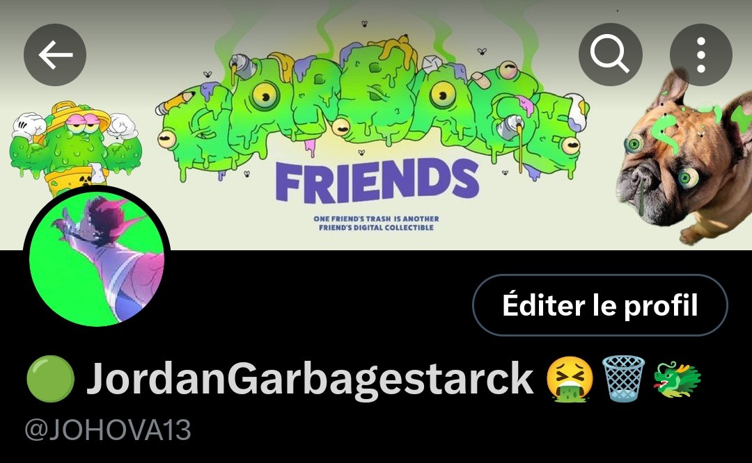 x.com/JOHOVA13/statu…
GM guys 🫡
If you followed my adventure previously you will understand why I changed my name🟢
Now called me JordanGarbagestarck
What an amazing feeling to be totally garbage💚
Much love to all garbage family 💚
<a href="/garbagefriends/">Garbage Friends ♻️</a> <a href="/MotionMarkus/">Markus Magnusson 🤝</a> 
#GarbageTalk