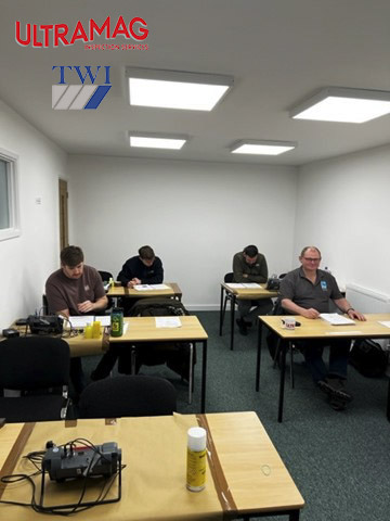 Candidates getting ready for their PCN Level 2 exam today with T.W.I. Invigilator George. This finishes off a good weeks training for the inspectors, learning about ultrasonic plate testing and thickness measurements. Good luck to everyone!
#training #PCN #twitraining #Ultramag