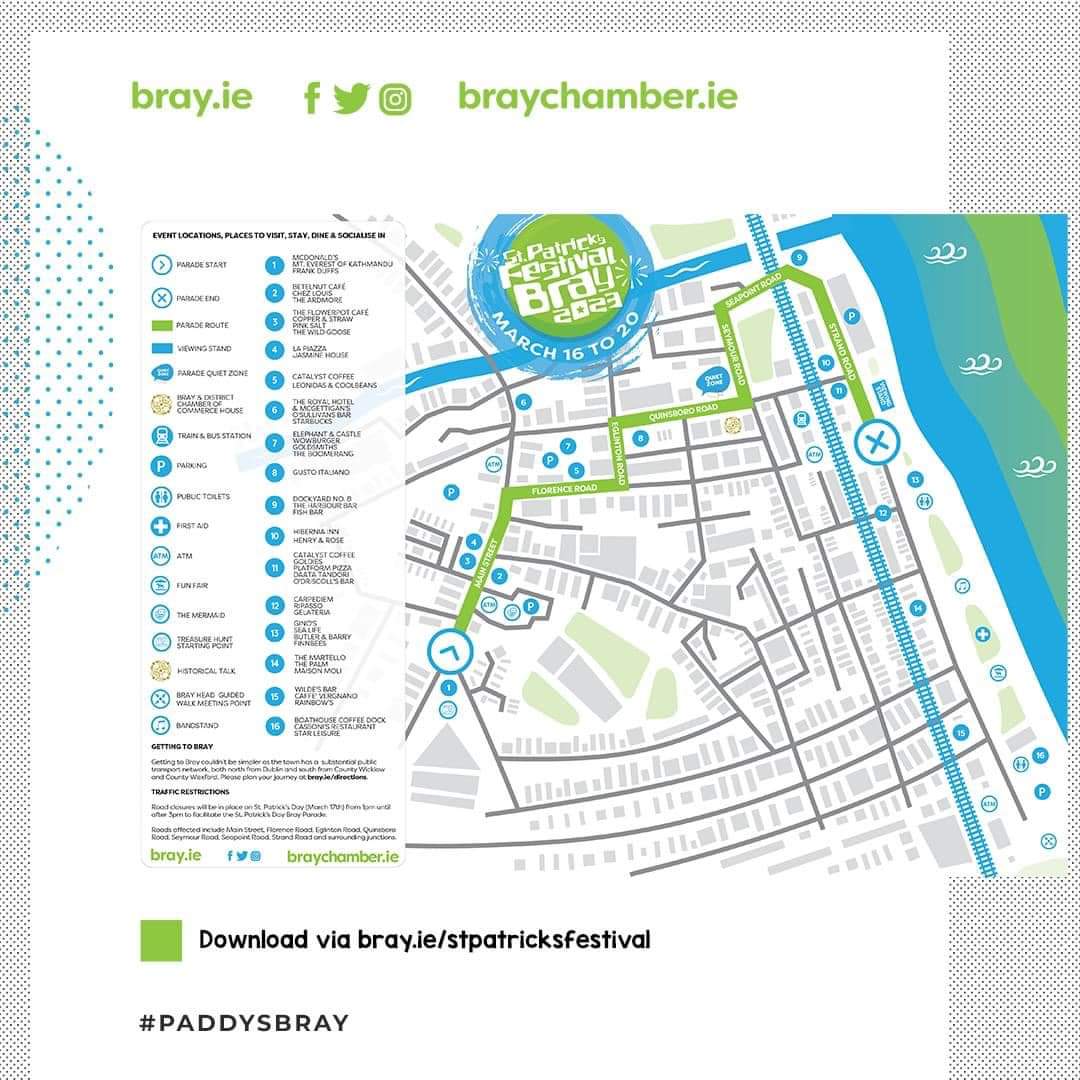 BrayFriendly's tweet photo. Huge thank you to @BrayChamber for their commitment to inclusion. This years parade will again include a ‘Quiet Zone’. See below map for details. https://t.co/Ly7qE1ig0H