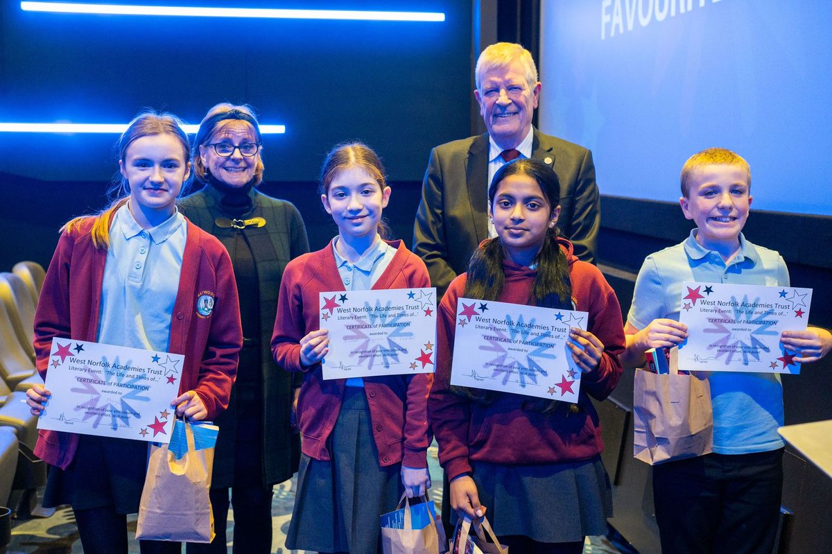 Our Year 6 team gave a fantastic presentation about their favourite author in front of an invited audience at the Kings Lynn Corn Exchange - Bravo! 👏👍 @WNAT_Home @beckywalker306