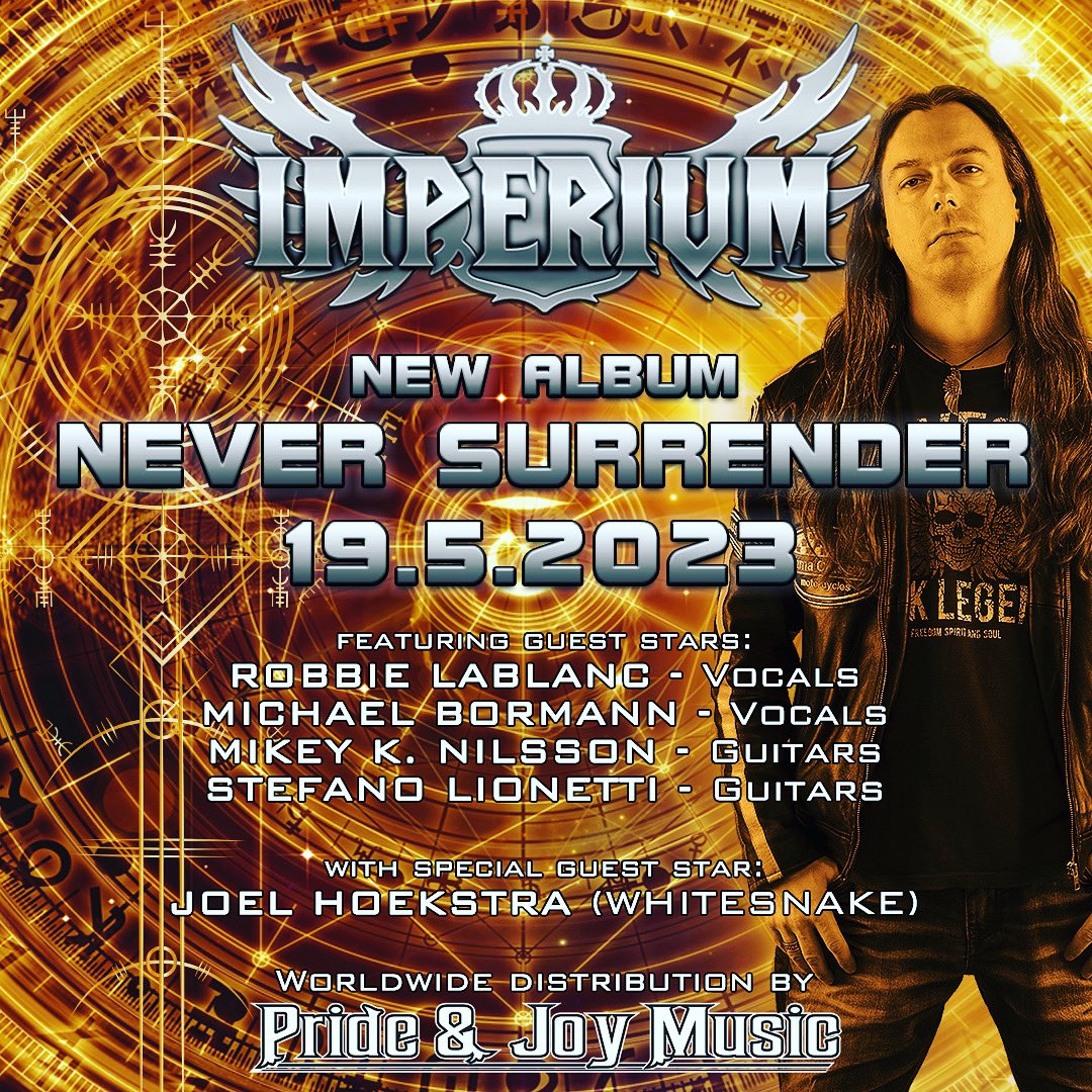 ⚠️BREAKING NEWS⚠️🤘New album out soon!😀 #melodicrock #aor #imperium #prideandjoymusic #robbielablanc #michaelbormann #mikeyknilsson #stefanolionetti #erkkakorhonen #mikajussila #joelhoekstra #kahirarocks