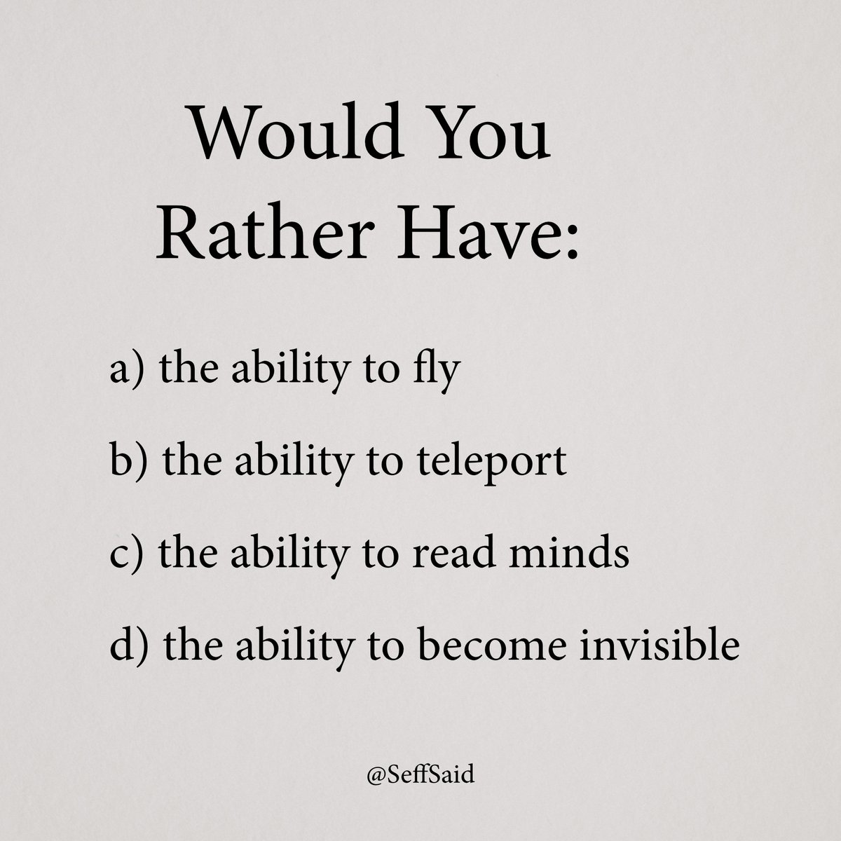 Which would you choose?