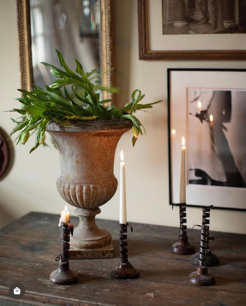 Our collection of five antique ‘rat de cave' cellar candlesticks, beautifully styled <a href="/lorfordsantiq/">Lorfords Antiques</a>.

Rat de cave, or cellar rat, candlesticks were used to light French Burgandy wine cellars in the 18th and 19th Centuries. The rat tail like handles are d… instagr.am/p/Cp40Y4SIo0F/