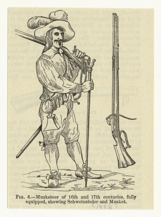 17世紀、フランスの銃士がマスケットの薬包を12個たすき掛けにしたものを十二使徒になぞらえて"Apôtre"と呼んでいたらしい。 