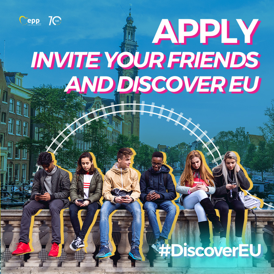 EPP Group on X: "The spring call for #DiscoverEU is open! 35.000 tickets  are available. All young Europeans born between 1 July 2004 and 30 June  2005 can travel throughout Europe for