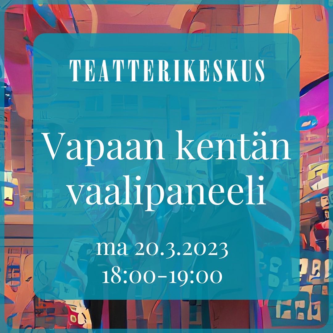 Miten kulttuurialan ehdokkaat ratkaisivat taiteen vapaan kentän ongelmat? Tule kuulemaan vaalipaneelimme ensi maanantaina 20.3. 18-19 Helsingin Kallioon <a href="/Valtimonteatter/">Valtimonteatteri</a> #kulttuuribudjettiprosenttiin #eduskuntavaalit23