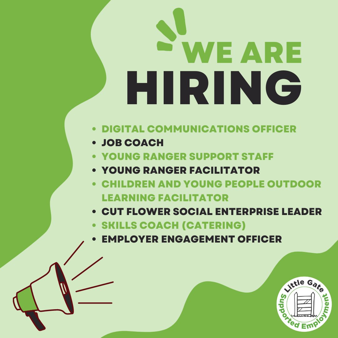 We're hiring! We have lots of new and exciting roles available. Do you want to be a part of a charity that helps to change people's lives?

littlegate.org.uk/get-involved/w…

#Vacancies #EastSussexJobs #NewJob #Hiring