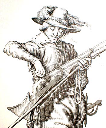 17世紀、フランスの銃士がマスケットの薬包を12個たすき掛けにしたものを十二使徒になぞらえて"Apôtre"と呼んでいたらしい。 