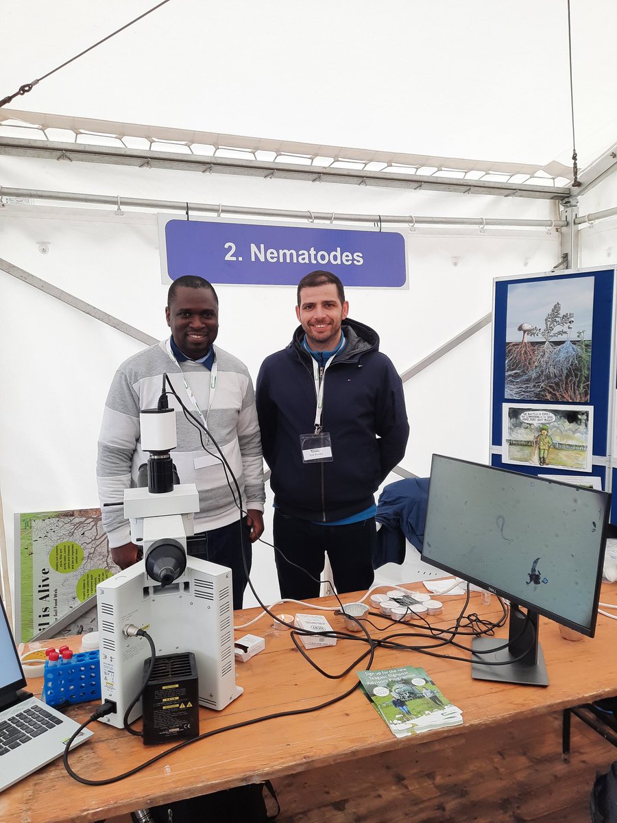 Soilmicrobio's tweet photo. Despite the weather not playing ball we'd a fantastic time at the #FarmingForSoilHealth field day in #TeagascJC. Great #SoilHealth discussions with a very engaged crowd. Thanks to all the #GSB2023 @theGSBI scientists &amp; @teagasc staff for great displays. https://t.co/sKblS1HvWx