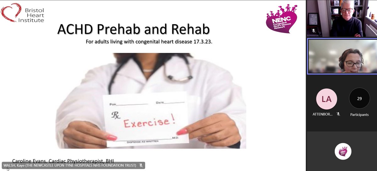 NENC_CHDN's tweet image. Caroline Evans from @BHIBristol talking about the importance of exercise on physical and mental health for ACHD patients

#SitLessMoveMore #CongenitalHeartDisease #CardiacRehab
