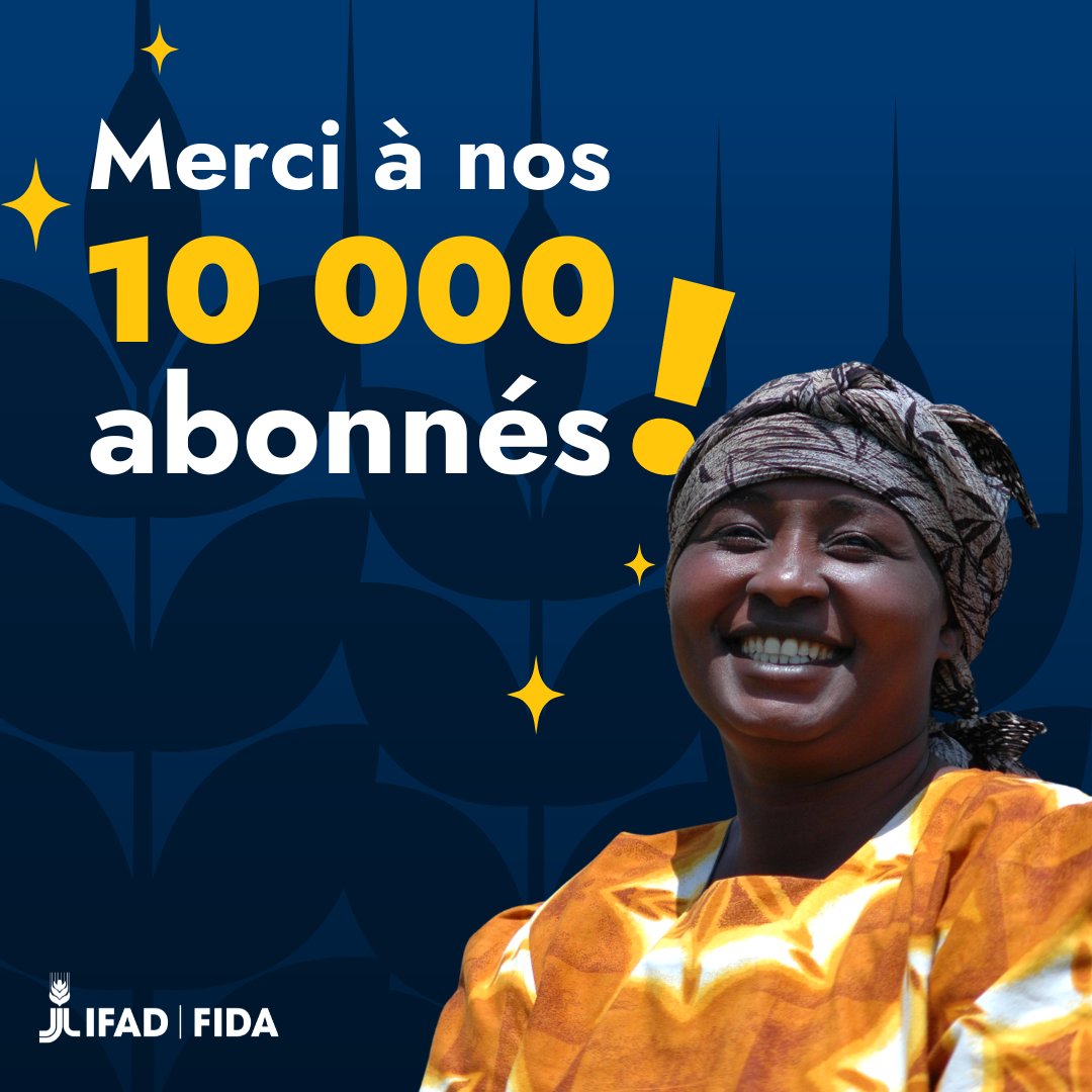 leFIDA's tweet photo. 10 000 followers ça se fête !

🙏 Merci de nous suivre et de partager en français notre action #PourlesPopulationsRurales.

Dites-nous pourquoi vous suivez @leFIDA et retweetez pour inviter votre communauté à découvrir notre action pour #FinancerlAgriculture et #AgirpourleClimat https://t.co/IYbxSELHzC