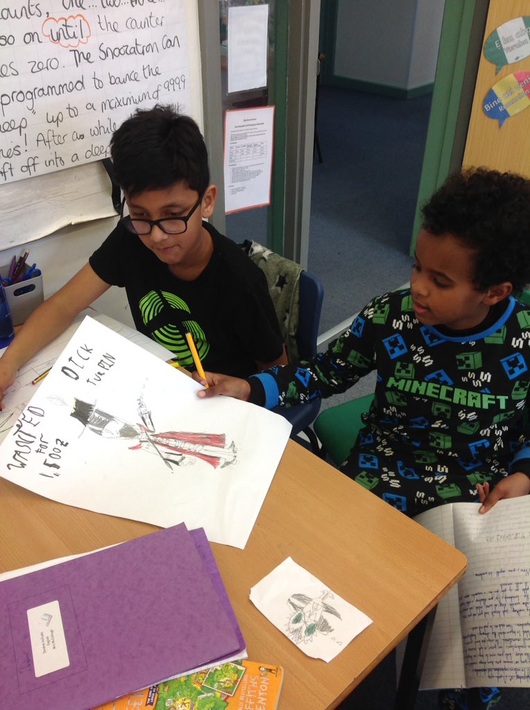 GBS_Larch_Class's tweet photo. Linked to our work on the narrative poem The Highwayman by Alfred Noyes, Year 5 are learning about real life highwayman Dick Turpin and creating wanted posters for him. Next week, we will be writing a newspaper report about one of his crimes. @GilesBrookSCH #gbs4reading https://t.co/njcKfssZAa