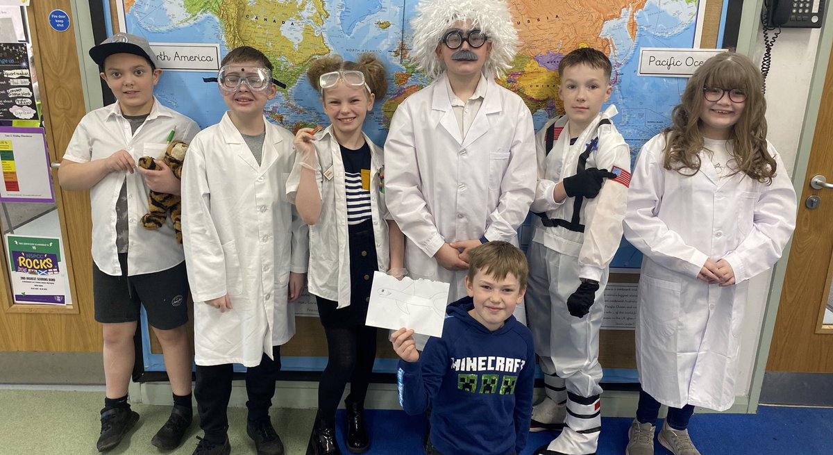 BirchwoodCE's tweet photo. #BritishScienceWeek2023 Year 6 scientists! Steve Backshall, Neil Armstrong and Albert Einstein to name a few! Oh and a very important zoologist! @allaboutstem @STEMAmbassadors @priscigeeks #bcepsscienceweek #bcepsyear6 https://t.co/4UiIccLCvv