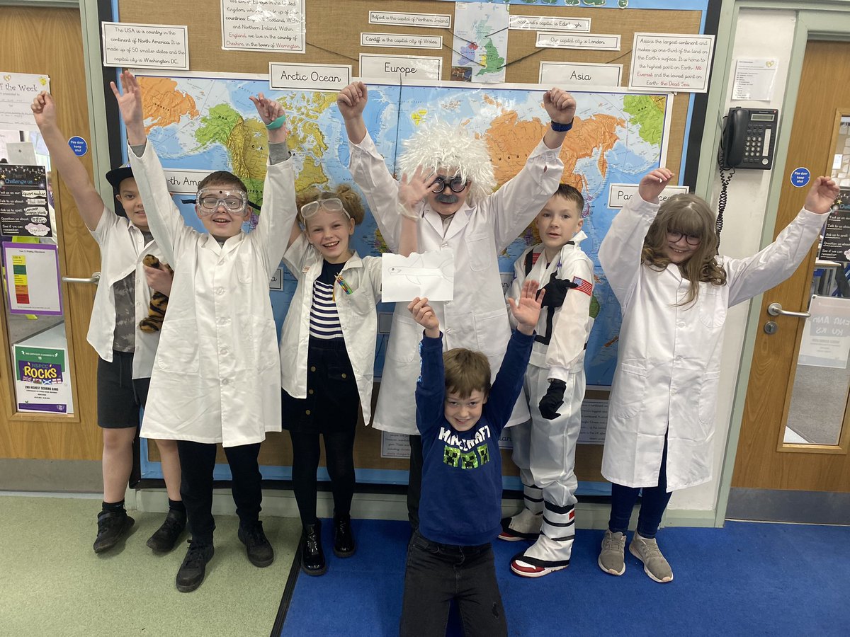 BirchwoodCE's tweet photo. #BritishScienceWeek2023 Year 6 scientists! Steve Backshall, Neil Armstrong and Albert Einstein to name a few! Oh and a very important zoologist! @allaboutstem @STEMAmbassadors @priscigeeks #bcepsscienceweek #bcepsyear6 https://t.co/4UiIccLCvv