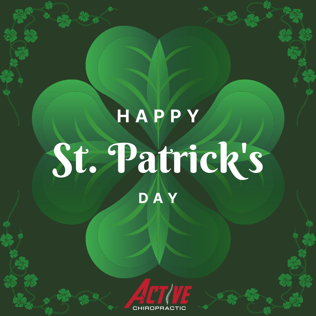 Happy St. Patrick's Day from your favorite chiropractic team! **Don't forget to wear your GREEN!

#stpatricksday #stpaddys #green #chiro #activechiropractic #chiropractic #getadjusted #Health #wellness #chiroforkids