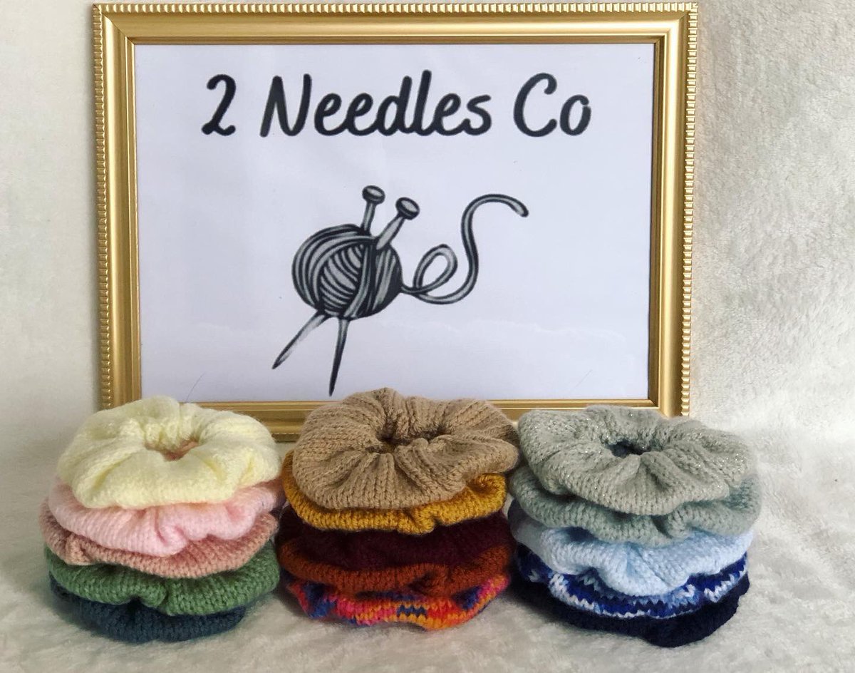 2needlesco's tweet photo. Knitted scrunchies on Etsy now, link in bio. Also available in custom colours 🧶
#knitting #knittersontwitter #handmade https://t.co/ZJypCKmQyZ