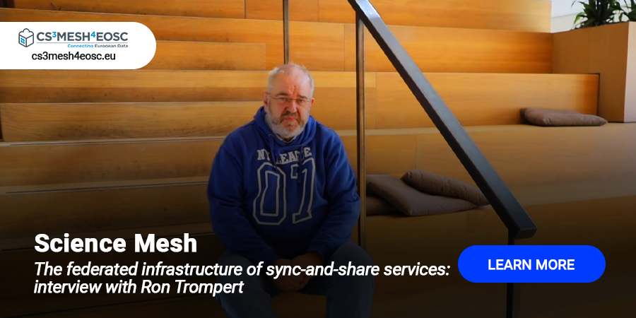 cs3org's tweet image. The coolest thing about #CS3MESH4EOSC will be that you will be able to collaborate with almost half a million of your #EU #researchers colleagues @rontrompert! 📢Introducing #ScienceMesh: a federated infrastructure for sync &amp;amp; share services!
👀Watch now:  cs3mesh4eosc.eu/news-events/ne…