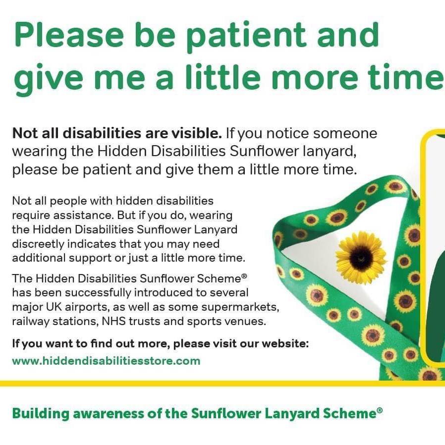 CornmillCentre's tweet photo. The Cornmill proudly supports the Hidden Disabilities Sunflower scheme, you can get your lanyard for FREE by visiting the Cornmill Management Office on Priestgate or speaking to a member of the Team on the mall.π»
https://t.co/4HxXCoVInz
#wearthesunflower #cornmill #darlington https://t.co/ftixFZSkKP
