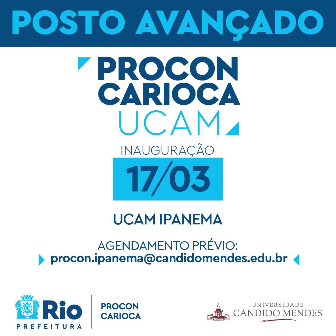 O Procon Carioca inaugura, em parceria com a Universidade Candido Mendes, em Ipanema, nesta sexta-feira,(17), um Posto Avançado de atendimento à população. 

Os atendimentos serão feitos mediante agendamento prévio pelo e-mail procon.ipanema@candidomendes.edu.br.