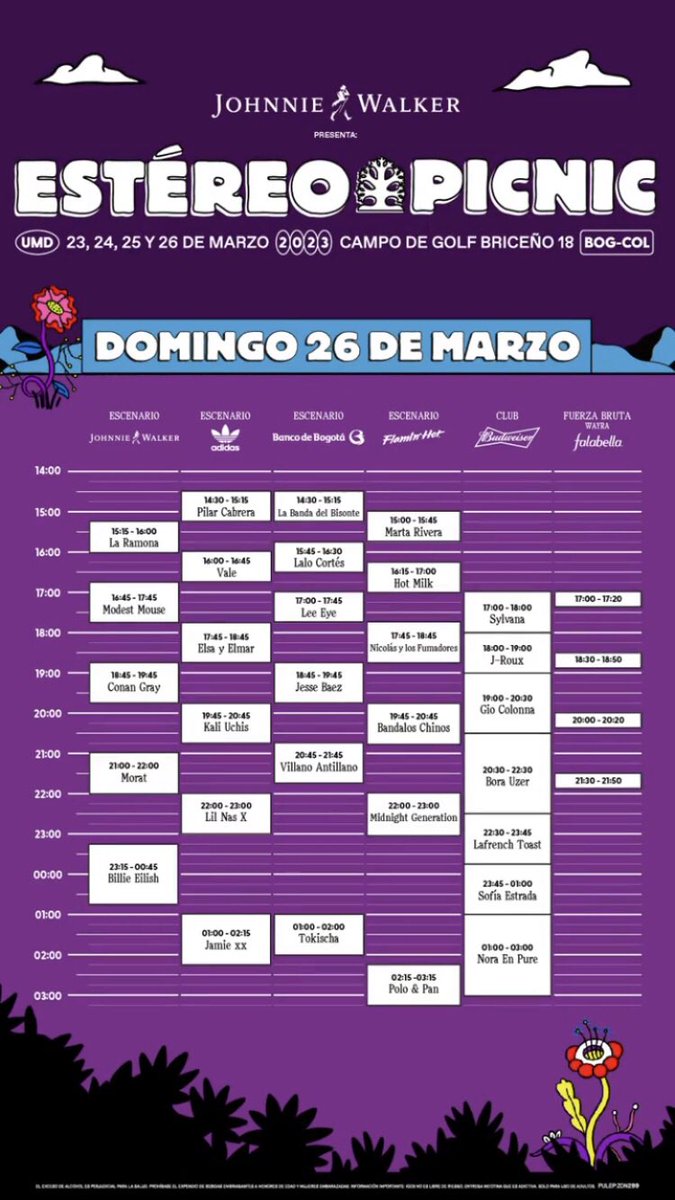 memoospi's tweet photo. Horarios del @Festereopicnic_ en formato vertical para ponerlo de fondo de pantalla en el celular 🙌
#FEP2023 https://t.co/z3As7dvqlt