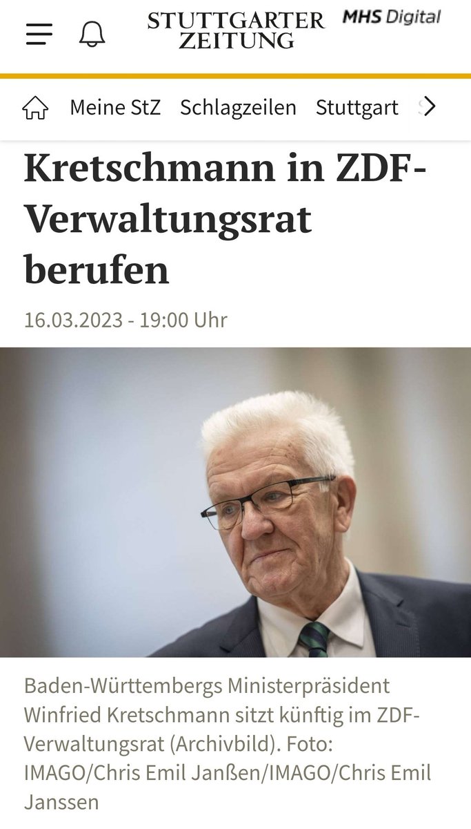 "Staatsfern": Winfried Kretschmann in ZDF-Verwaltungsrat berufen. #ReformOERR #OERRBlog