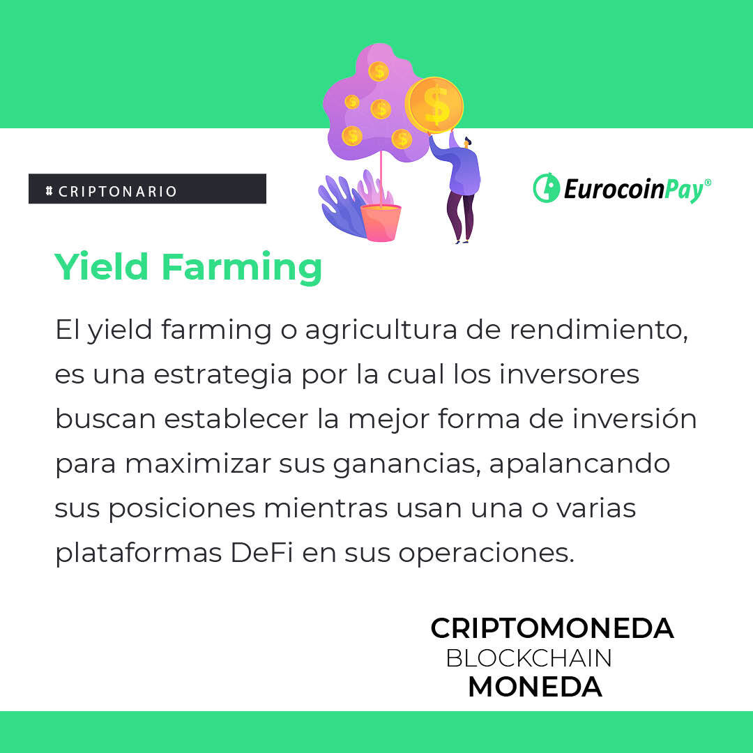eurocoinpay's tweet photo. #CRIPTONARIO
El yield farming o agricultura de rendimiento, es una estrategia por la cual los #inversores buscan establecer la mejor forma de inversión para maximizar sus ganancias, apalancando sus posiciones mientras usan una o varias plataformas DeFi en sus #operaciones💥 https://t.co/WF25bT7aqG