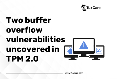 TuxCare_'s tweet image. @quarkslab discovered two buffer overflow #vulnerabilities in #TrustedPlatformModule 2.0. These vulnerabilities could allow unauthorized access or replacement of sensitive #data, including #cryptographic keys.
Read More: hubs.ly/Q01HlmQf0
#TuxCare #Cybersecurity