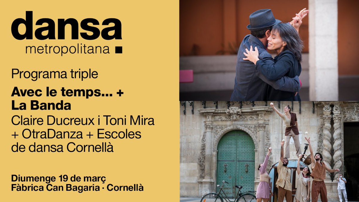DansaMetropol_'s tweet image. 💥 Gaudeix d’un programa triple al projecte #Liminar de Cornellà a la Fàbrica Can Bagaria (@culturacornella) 🏭.

📆 19 març a les 11:30 h
🆓 Gratuït!

i.mtr.cool/twrfxufecy