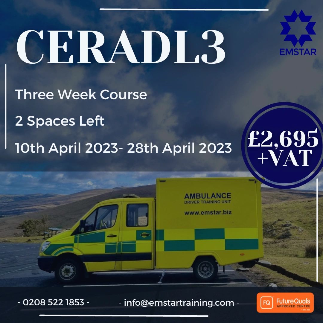 EmstarUK's tweet photo. Only 2 spaces left on our CERADL3 course!
10th April 2023- 28th April 2023

• Delivered in just 3 weeks
• Only £2,695
• Available at our training centre in Horley, Surrey

Contact us for more information
0208 522 1853
info@emstartraining.com https://t.co/yX5r0kXl4L