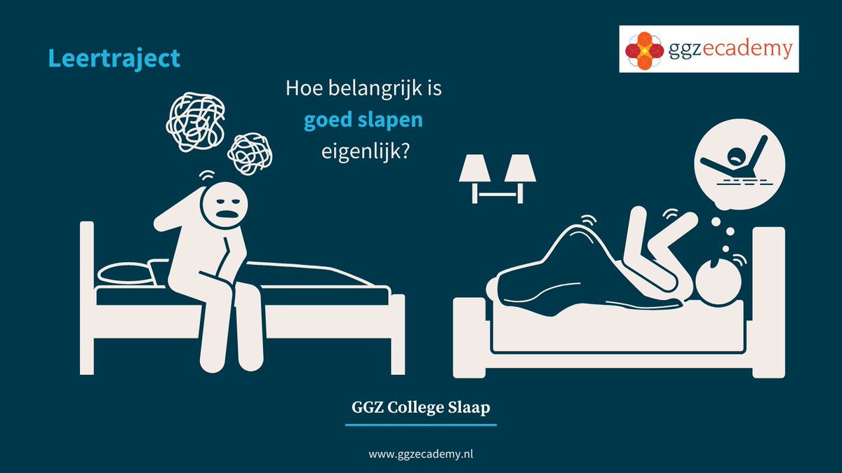 Hoe belangrijk is slaap voor je??
Bekijk ons leertraject ➡️ ow.ly/jlhO50MZtTp
Dit leertraject is gebouwd rond het GGZ College Slaap. Hierin staan de betekenis van slaap voor de psychische gezondheid en het leertraject centraal.

#lerenindeggz #ggzecademy