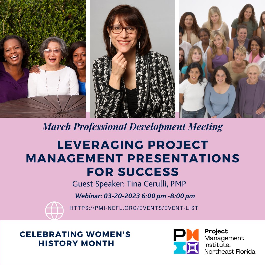 PMINEFL's tweet photo. This month our professional development meeting is coming to you virtually!....https://t.co/x9oR10Lr2b

Seats are still available for our March Professional Development Meeting. This presentation is for everyone. Sign up today! https://t.co/0tazHaGJtl