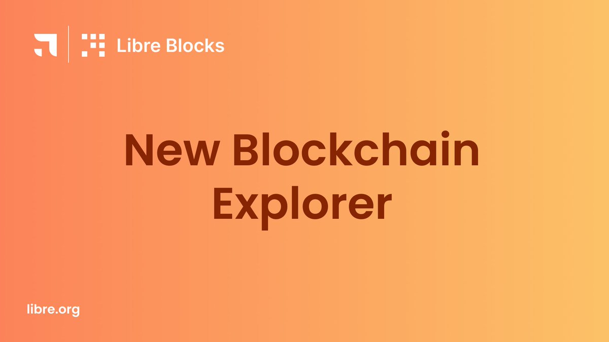 Libre | Bitcoin L2 (@libreblockchain) on Twitter photo You asked and we answered😉… it's finally here🙈!
We have a new #BlockExplorer in town🤩! Big shoutout to <a href="/LibreBlocks/">Libre Blocks</a> for making this possible!
#Libre #Bitcoin #Tether $LIBRE $BTC $USDT You asked and we answered😉… it's finally here🙈!
We have a new #BlockExplorer in town🤩! Big shoutout to <a href="/LibreBlocks/">Libre Blocks</a> for making this possible!
#Libre #Bitcoin #Tether $LIBRE $BTC $USDT