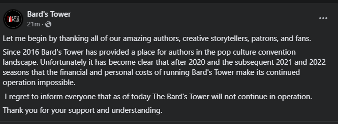 A Message from Bard's Tower