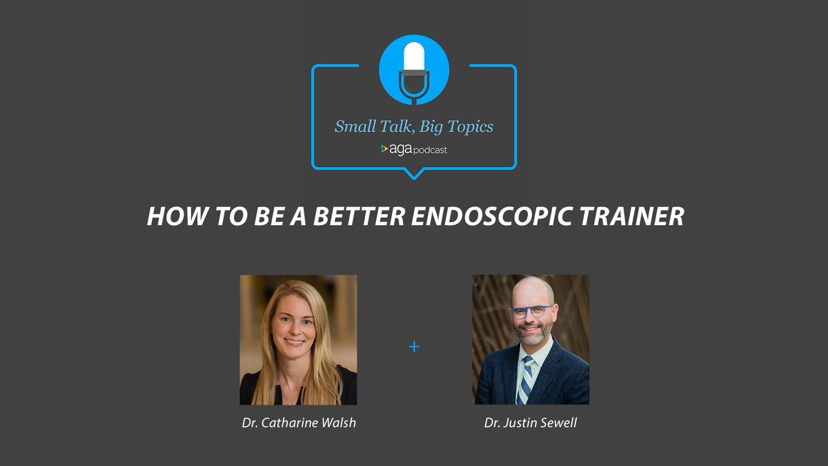 #SmallTalkBigTopics latest episodes are LIVE! 🎧 @RenaYadlapati & @FrankIScottMD break down how to become a clinical expert. 🎧 @CatharineMWalsh & @GIMedEd examine how to balance endoscopic training & patient care. Spotify: ow.ly/SanA50NfKPm Apple: ow.ly/93Vp50NfKQ7