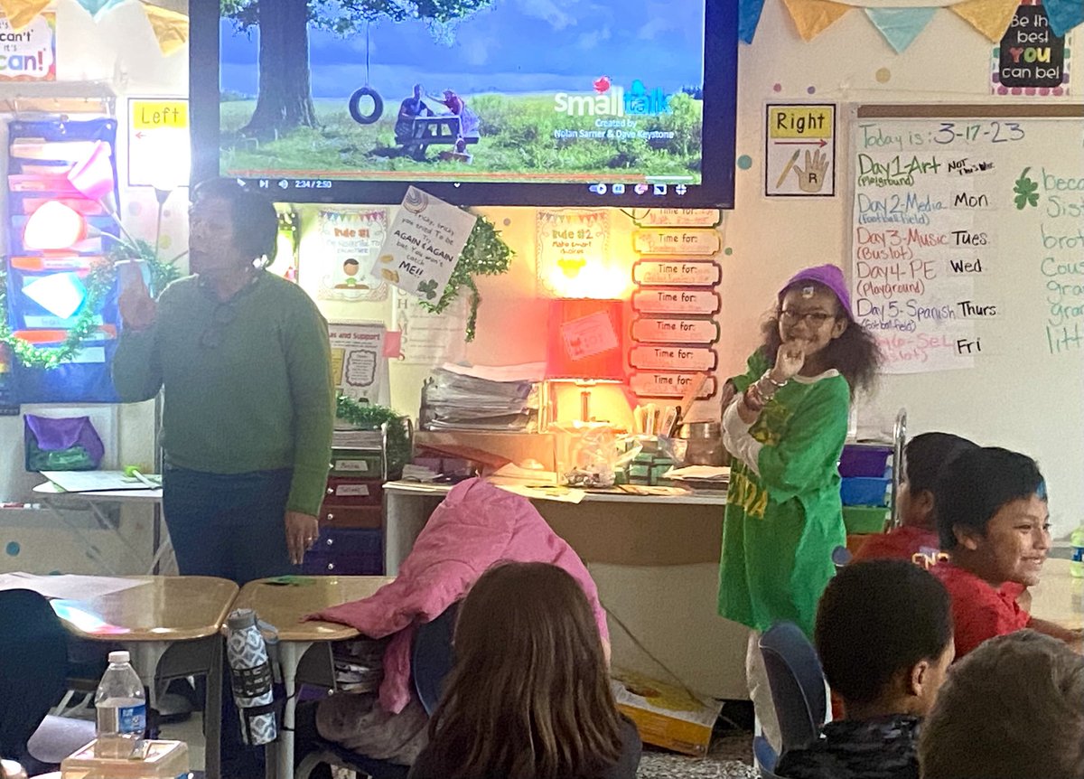 Fun, interactive social-emotional learning with Mrs. Horton today in third grade. Students were leaning how to handle peer pressure. So thankful to be able to provide this support to our ⁦@MVESbobcats⁩ #allinbcps