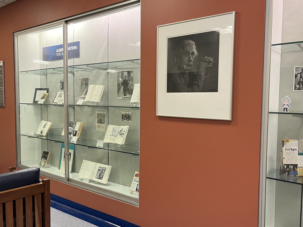 EinsteinLibrary's tweet image. Albert Einstein is leaving us today, but our exhibit will be on view through 3/31. Stop by Forch 1st floor to check it out! @EinsteinMed @EinsteinPhD @epa_einstein @EinsteinICTR