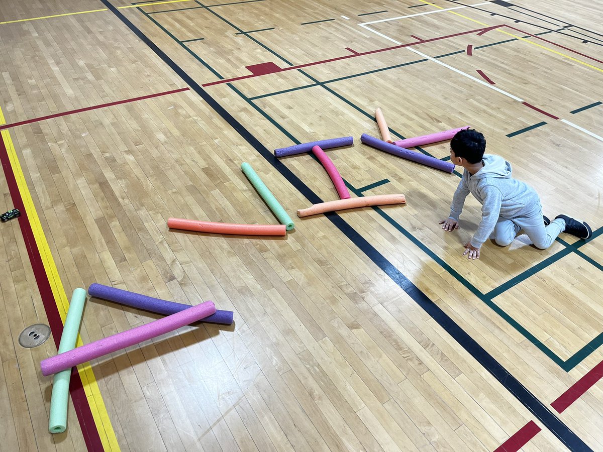 One of my high complex students making his name with pool noodles. ❤️ #peteacher