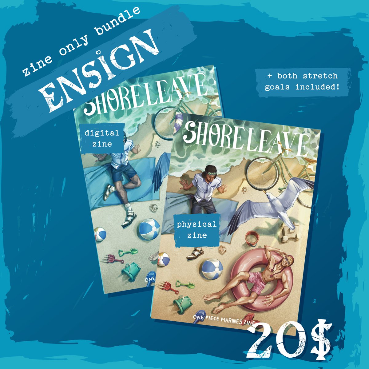 ShoreLeaveZine's tweet photo. o7 Ahoy there! Preorders for Shore Leave, a One Piece Marines zine featuring your favorite sailors on their days off, are OPEN! 🐐

🌴March 17th - April 14th🌴

Check the thread below for more information on our bundles! 

https://t.co/85uNG8EHhG https://t.co/XTUqtGcKBI