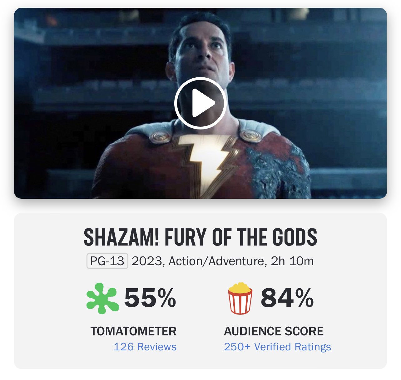 The Hollywood Handle on X: 'SHAZAM! FURY OF THE GODS' is with 55