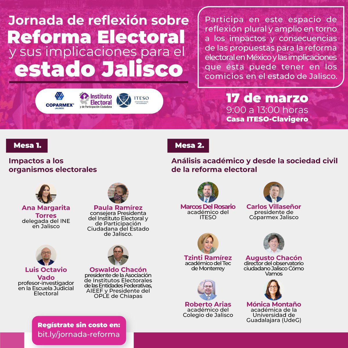 Sigue en vivo la jornada de reflexión sobre la Reforma Electoral y sus impactos en Jalisco

fb.watch/jkjesV9T7I/?mi…