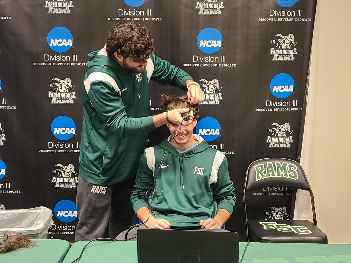 Some before, during, after, and team support photos from <a href="/FarmStateLax/">Farmingdale State Lacrosse</a> sophomore Tyler Kollar participating Friday in the <a href="/StBaldricks/">St. Baldrick's Foundation</a> <a href="/SkylineConfD3/">Skyline Conference</a> Shave Off, along with counterparts from around the conference, to help raise awareness and funds to #ConquerKidsCancer! #whyd3