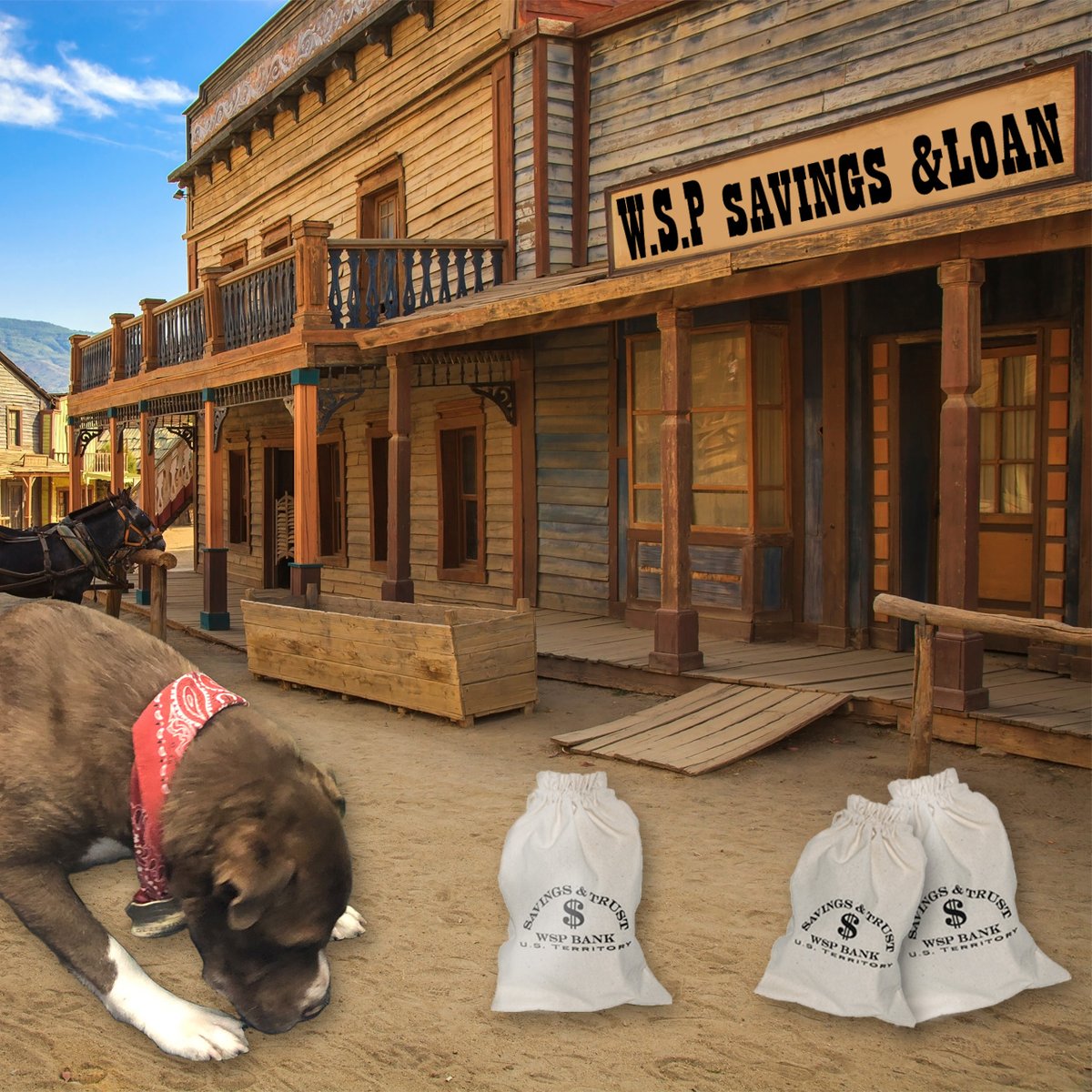 WesternProps's tweet photo. Banking concerns? We're all ears
"Fine folks of Propsville, Western Stage Props Savings and Loan is FDIC insured, but we've got a bigger problem: masked bandits have been robbing us blind" - Flipper, deputy sheriff & chief banker
#melodrama #westernstageprops #lasvegas https://t.co/et2Obfl4PU