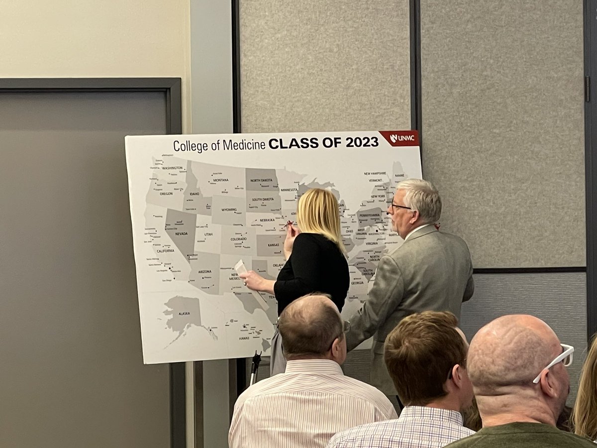 UNMCCOM's tweet photo. Now we get to hear where everyone is going. The announcements. The cheers. Put a pin on the map and raise a glass. You’ve earned it. So proud of all of you. #UNMCMatch2023 https://t.co/AHOemXe123