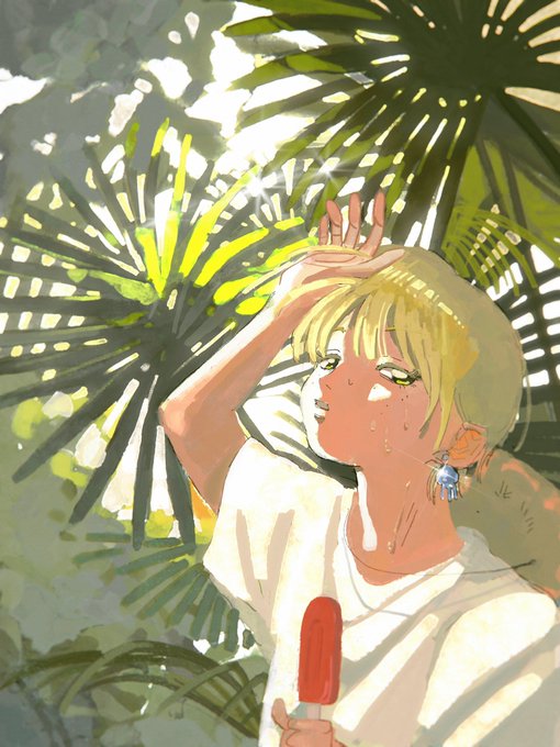 「blonde hair summer」 illustration images(Latest)