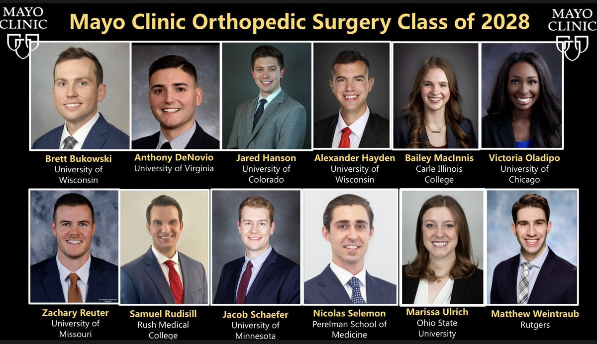 Welcome to Mayo Ortho! Special congratulations to all who matched today—especially this outstanding group!