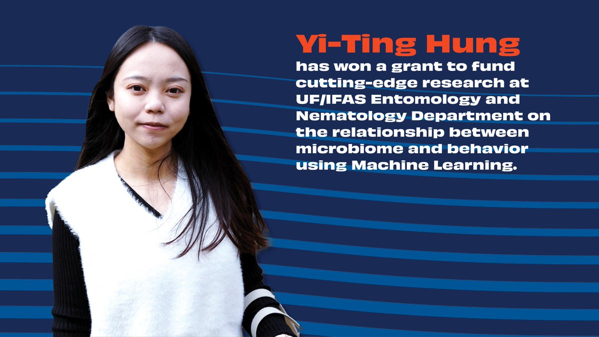 UF/IFAS Entomology & Nematology (@ufentnem) on Twitter photo Yi-Ting Hung, a new visiting Ph.D. student from Taiwan, will work with the Wong lab using machine learning and statistical modeling to study the effects of diet and microbiome on insect behavior and metabolism.
#UFBugs #machinelearning #research Yi-Ting Hung, a new visiting Ph.D. student from Taiwan, will work with the Wong lab using machine learning and statistical modeling to study the effects of diet and microbiome on insect behavior and metabolism.
#UFBugs #machinelearning #research