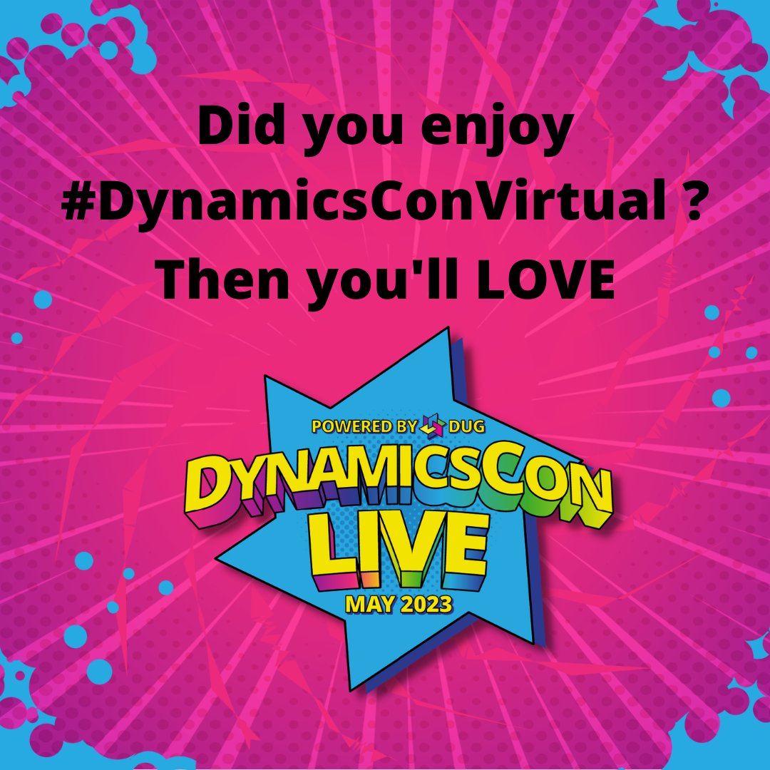 Dynconference's tweet photo. If you thought #DynamicsConVIRTUAL was fun, it gets even better 🥁 🥁 🥁 #DynamicsConLIVE! Meet your community IN PERSON on May 22-25th in Scottsdale, AZ. It doesn't get more supercharged than this, learn more at https://t.co/Koh3UGCOox. ⚡ https://t.co/9lO00xDjAF