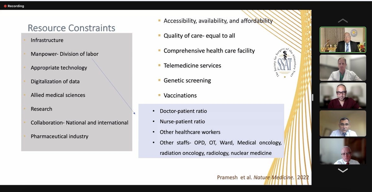cameron_surgery's tweet photo. Amazing @SSATNews Giving Back Committee webinar on challenges &amp; solutions for cancer surgery in LMICs. Great to present alongside stimulating talks from @drvkpy @gurushankari_b and Dr. Hoover Cooper. Huge thanks to @VautheyMD @ImranHassanMD1 @RSnyder_MD for moderating! https://t.co/i0jGtE5mTA