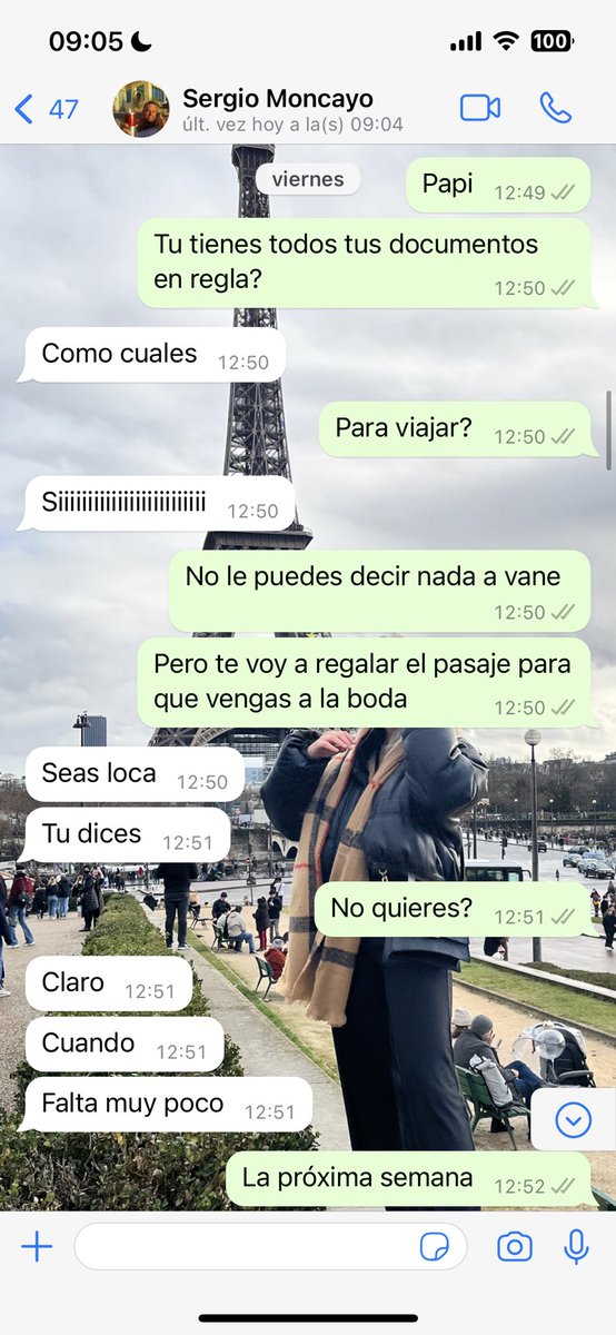 Valenmoncayo's tweet photo. Le regale el pasaje a mi papá para que viniera a la boda de mi hermana, luego de 8 años sin verse ellos y 6 sin verlo yo

Tome la decisión el viernes 10 y el martes 14 estaba acá…  

Ni yo se como lo logre, pero lo hice ❤️🥹 https://t.co/FgSw3nGXf7